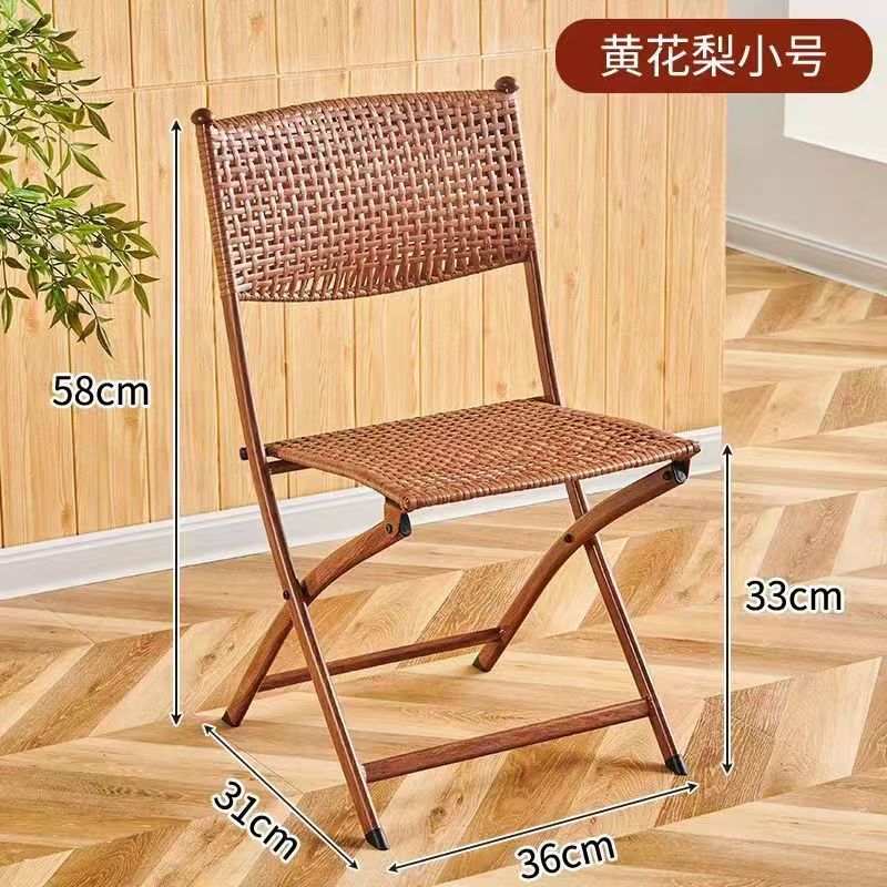 silla plegable de caña hecha a mano simple camping barbacoa al aire libre balcón sala de estar comodidad selección de mesa silla caña silla