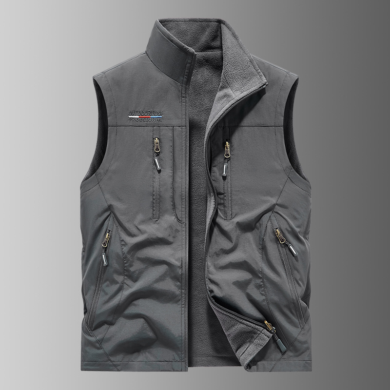 Nuevo chaleco al aire libre transfronterizo hombre multibolsillo chaleco de herramientas de mediana edad suelta chaleco de ocio chaleco 3908