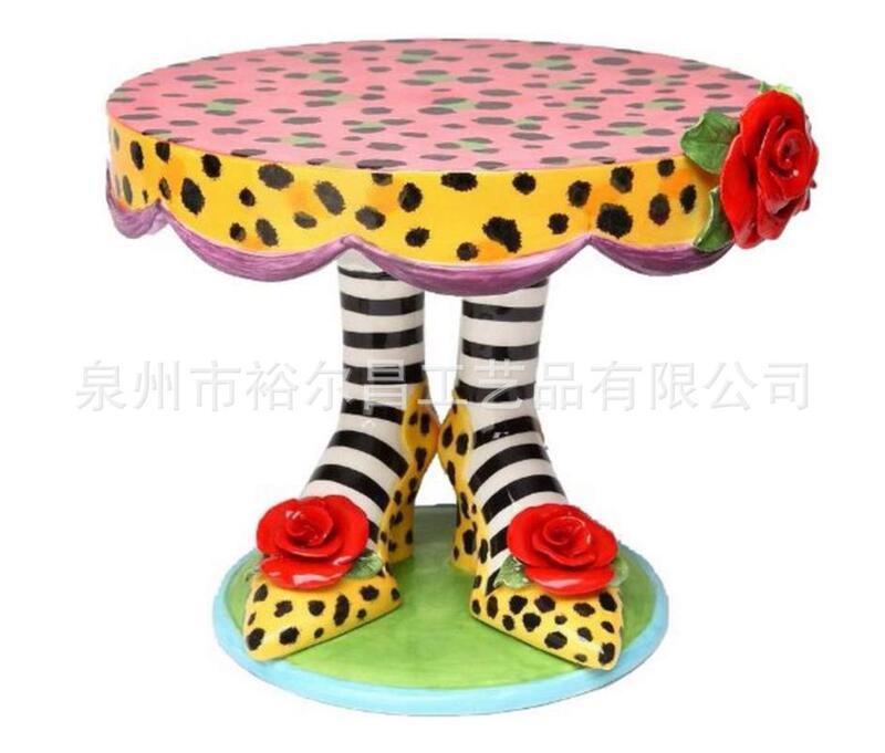 Ceramic painted Cake plate rack High heels 10inch High Social Ceramic Cake Stand