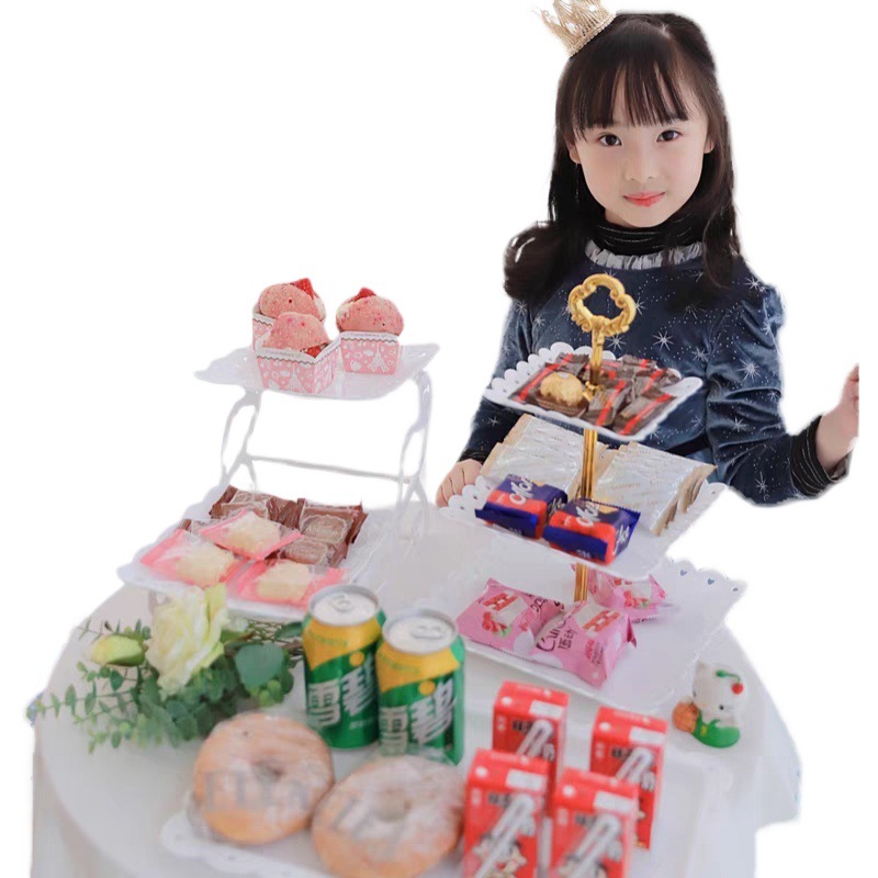 Fiesta de cumpleaños de postres estante de exhibición mesa de comida fría mesa de té bandeja de pasteles de bocadillos estante de postres de boda decoración