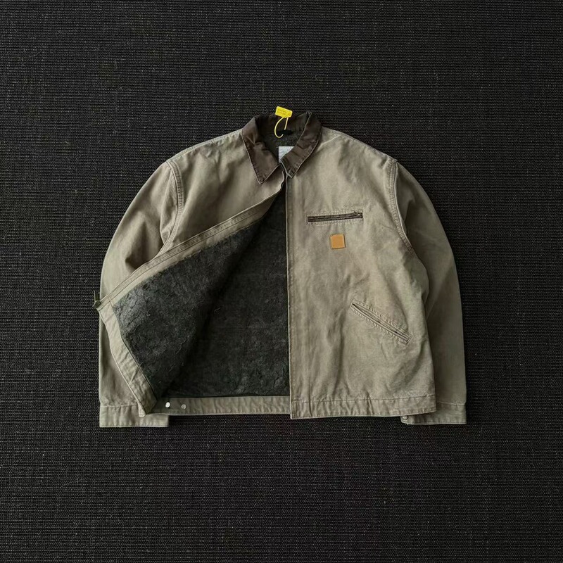 Heavyweight J97 American-style heavy-washed autumn short wide-fit Detroit jacket workwear zip-up cleanfit coat Heavyweight J97 American-style heavy-washed autumn short wide-fit Detroit jacket workwear zip-up cleanfit coat