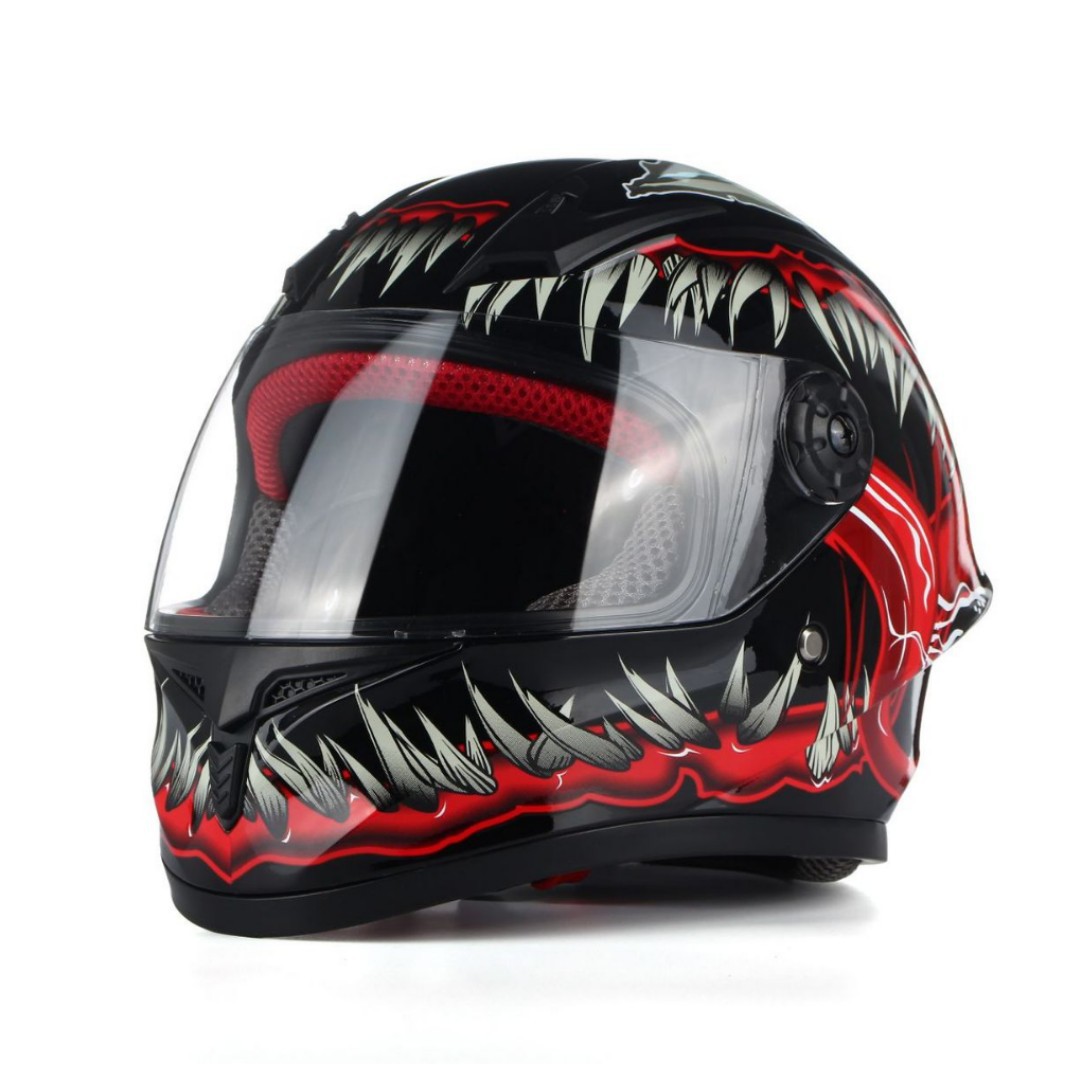 Black venom with clear lenses