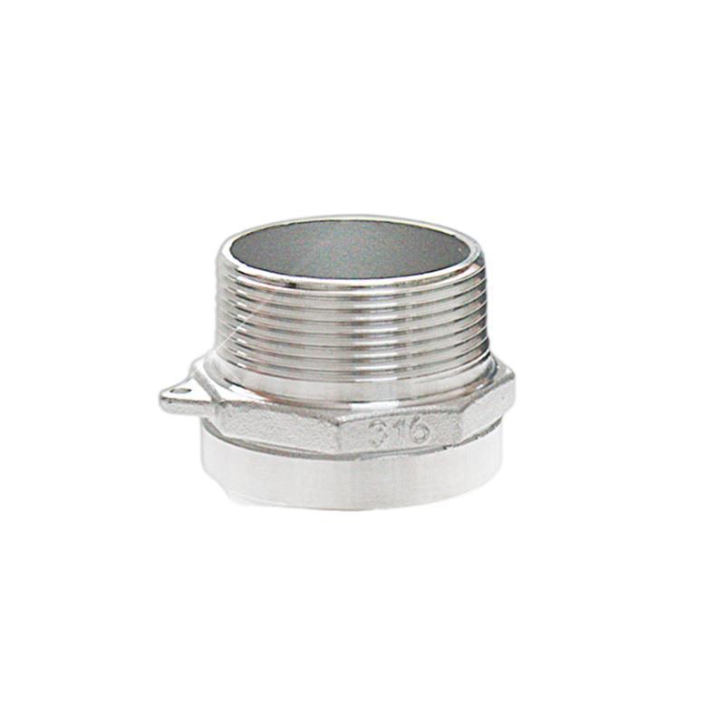 304不锈钢外丝快速接头配件 F型公端卡套直通高压油管螺纹管件