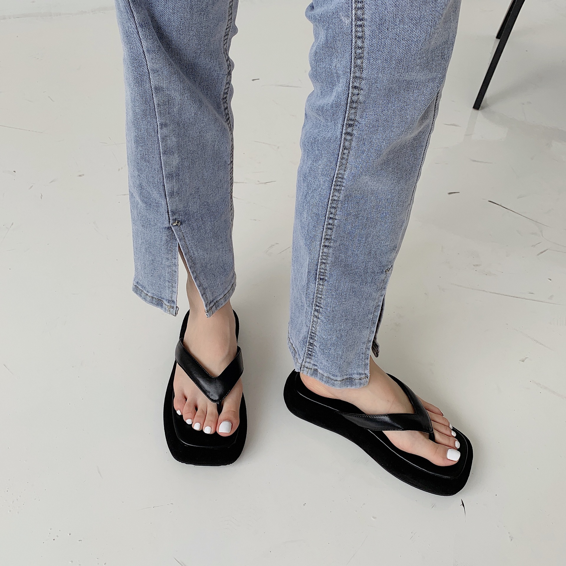 fashion casual platform square toe sandals NSHU56578