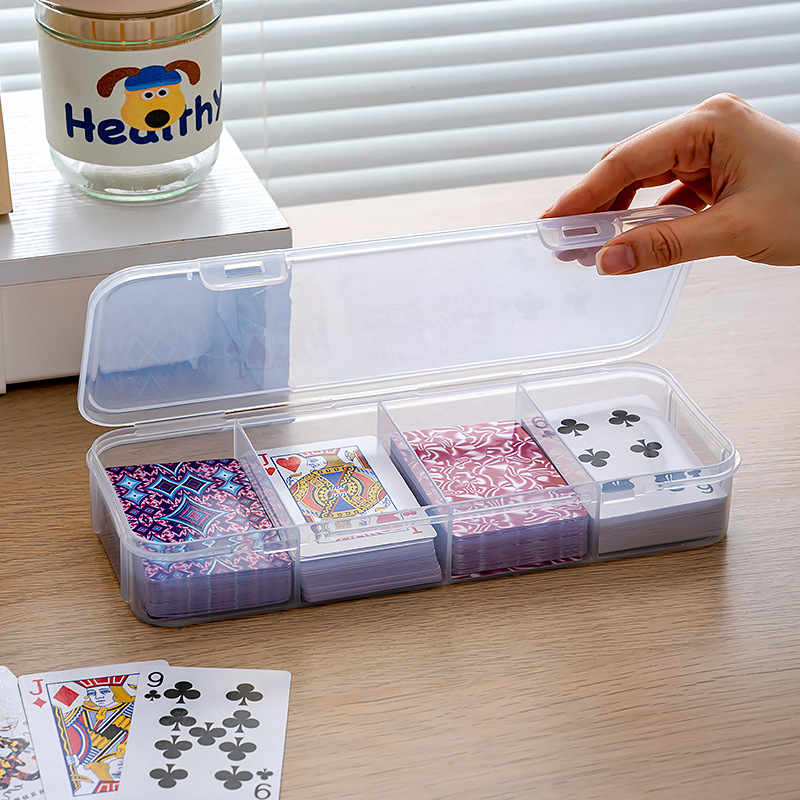 Poker Card Storage Box, Poker Box Set, Plastic Card Box, Transparent Card Box, Game Card, Id Card Organizer