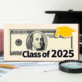 现货跨境Money Holder ForGraduation个性木质毕业季派对礼物钱夹