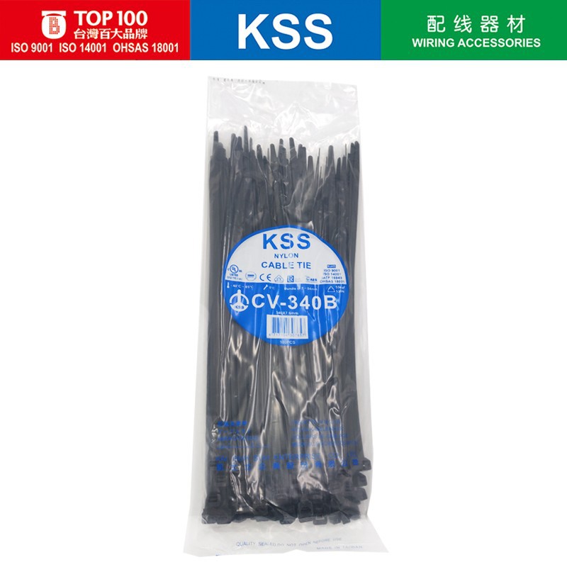 台湾尼龙扎带CV-340B/7.6*340mm耐低温扎带 台湾凯士士扎带认证