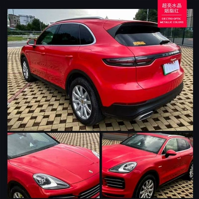 Alexander Silver Metallic Crystal Pvc | Auto Color Change Film - pet-porsche-rouge-red-152-17m-roll