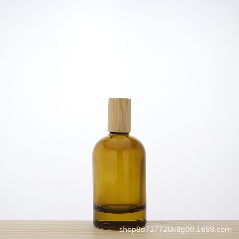 现货茶色香水瓶搭配竹木盖分装瓶30ml 50ml 100ml|undefined