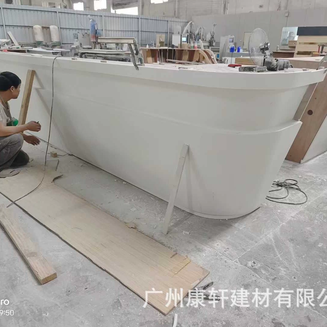 思丽德 Factory processed artificial stone service desk, acrylic information desk, seamless splicing artificial stone reception desk