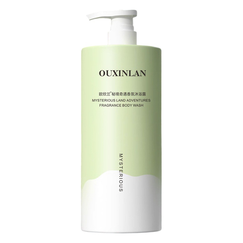 Ouxinlan secreto tierra aventura fragancia ducha gel control de aceite esponjoso anti-caspa anti-picazón Champú Acondicionador de pelo al por mayor
