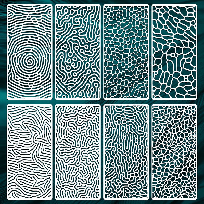 Amazon Chaotic Geometric Leopard Print Hollow-Out Painting Templates for DIY Wood Veneer Decoration Amazon Chaotic Geometric Leopard Print Hollow-Out Painting Templates for DIY Wood Veneer Decoration