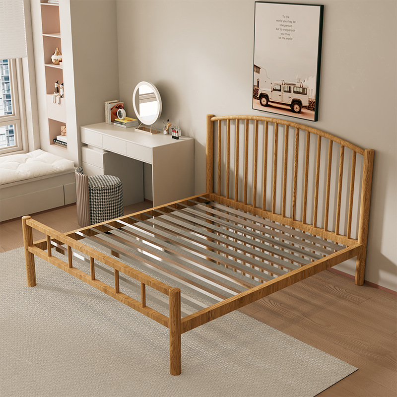 Soft curved bedside oak color + 13 beams