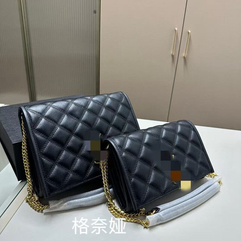 Xiaoxiangjia Fortune Bag Woc Gold Ball Chain Bag Fashionable Shoulder Bag Quilted Leather Simple Versatile Flap Bag