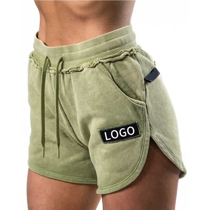 [Factory Customization] 2022 Women's Pure Cotton Washed Fried Color Sports Shorts Outdoor Jogging Fitness Sexy Hot Pants
