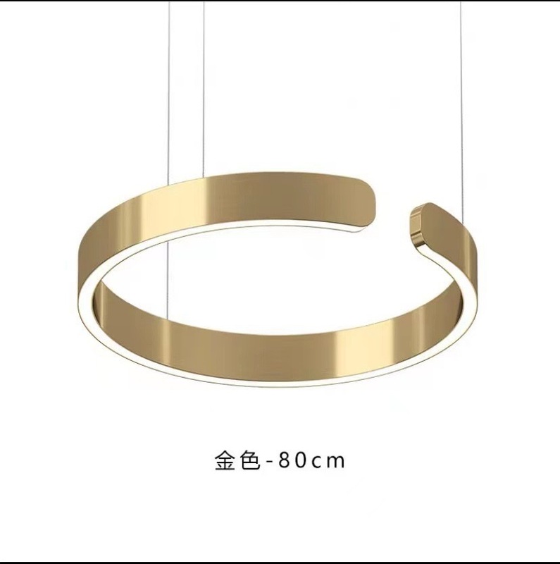 后现代简约圆环C形客厅创意酒店展厅别墅前台咖啡店餐厅卧室吊灯|undefined