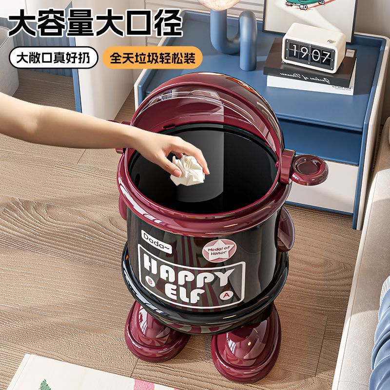 リビングルーム家庭用多機能ゴミ箱、蓋付き超大容量、見栄えの良い漫画の紙バスケット、雑貨収納バケツ卸売|undefined