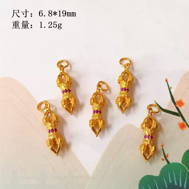 DIY Accessories S925 Silver Gold-Plated Small Drop Necklace Pendant Bracelet Charm Bead Spacer Loose Beads Jewelry Materials