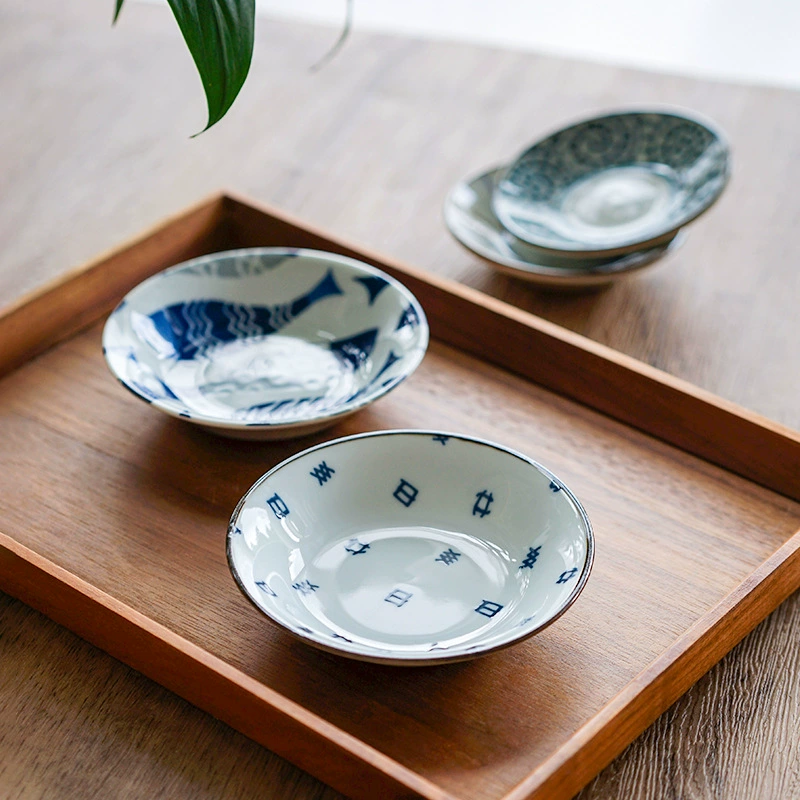 Керамическая посуда Nishida Muyu в японском стиле, окрашенная под высоким давлением, 3.25inch маленьких тарелок, маленьких соусниц, фарфор, окрашенный под высоким давлением.