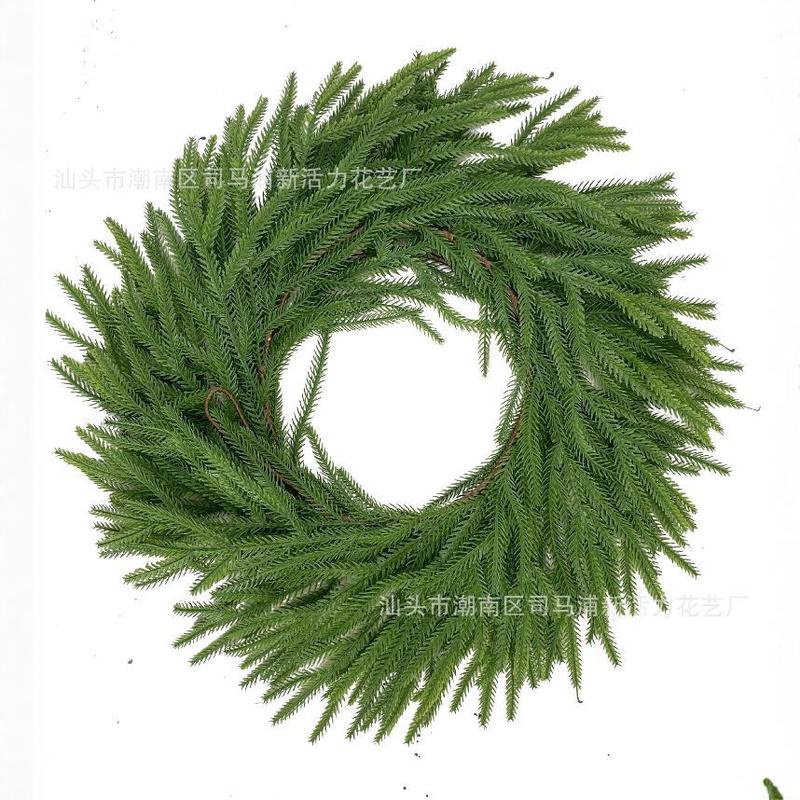 国境を越えたアマゾンクリスマス装飾藤条1.8mシミュレーション手触りソフトPE緑植諾福克松藤条置物|undefined