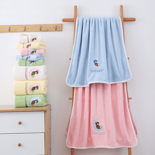 160x80 Extra-Large & Thick Coral Fleece Absorbent Beach Towel Gift Set with Customizable LOGO, Wholesale Price