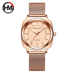 Japanese core waterproof mesh strap smart watch WATCHES FOR WOMEN Square Quartz ladies watch