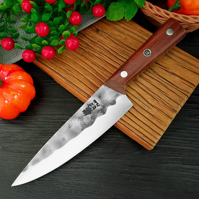Кованый свиной нож для разделки мяса, кухонный нож для костей, нож для разделки свинины, говядины и баранины
