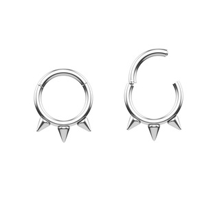 Manufacturers provide 316L in stock stainless steel personality pointed nose ring earrings piercing jewelry fashion circle form