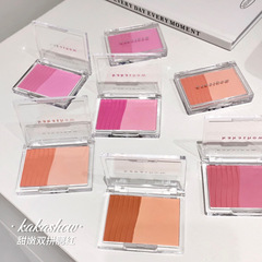 kakashow甜嫩雙拼腮紅粉質細膩易暈染氛圍感臉妝韓系懶人少女腮紅