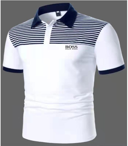 2024 nuevo Aliexpress transfronterizo verano delgado casual de manga corta cremallera estriada solapa camiseta camiseta polo