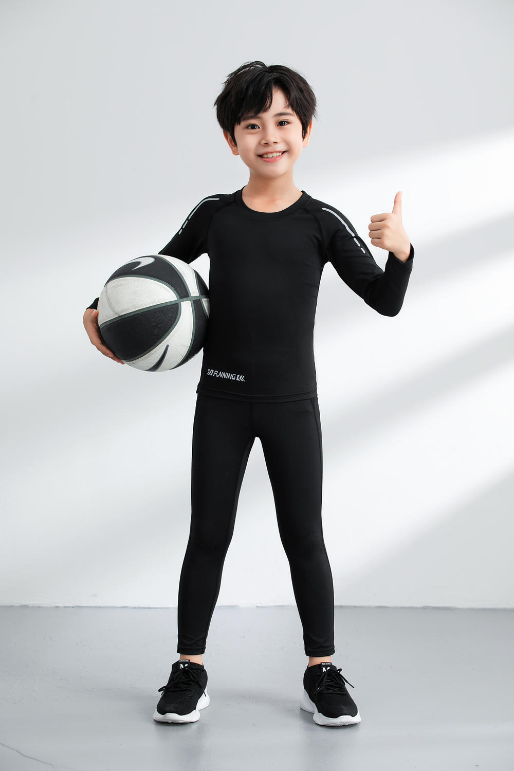 Niños y adultos trajes de entrenamiento, ropa de entrenamiento, ropa de entrenamiento de manga larga, ropa de acondicionamiento físico, ropa de secado rápido, compra al por mayor, impresión MJ857