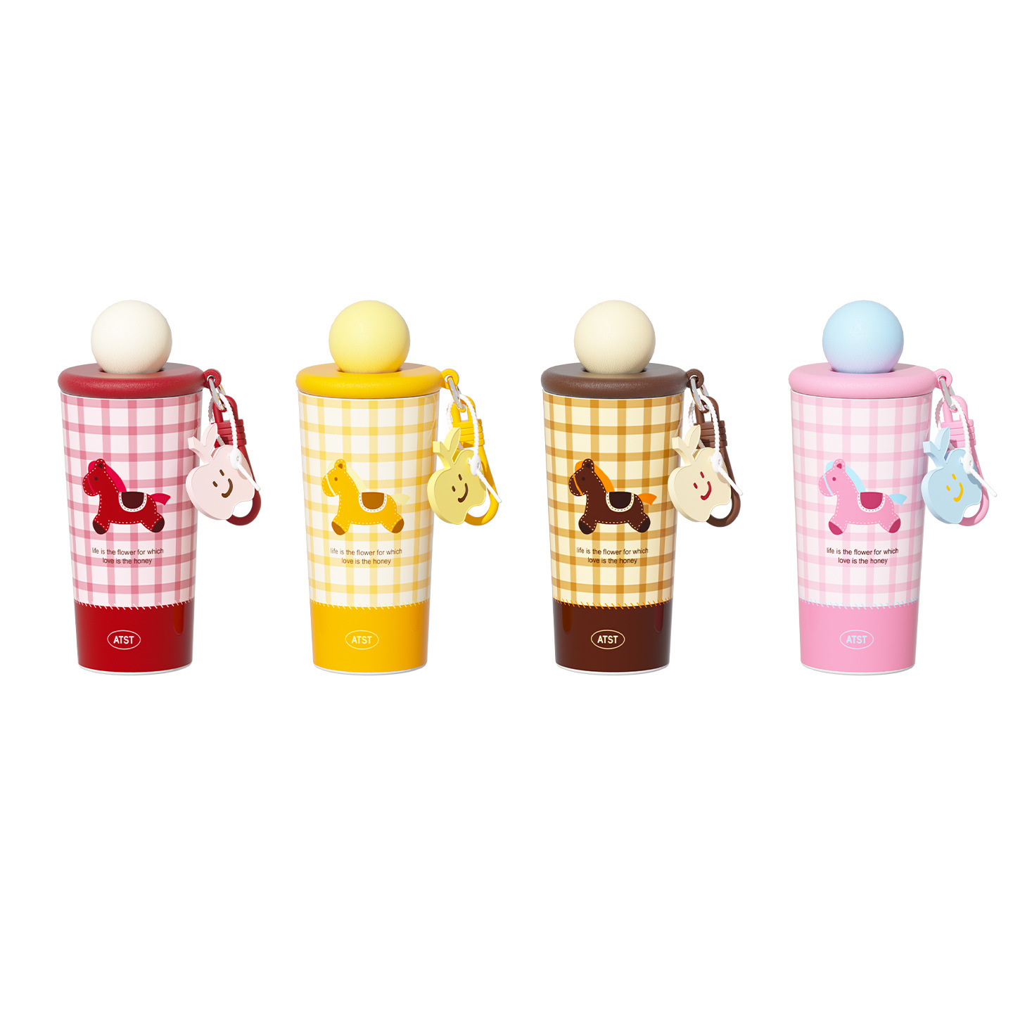 Taza de tarjeta de dibujos animados de manzana de alto valor facial de taza de agua de niñas lindas tazas de paja de té con filtro de acero inoxidable