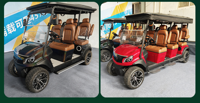 Electric golf cart, tourist attraction sightseeing vehicle, real estate property hotel reception shuttle vehicle, electric sightseeing vehicle
