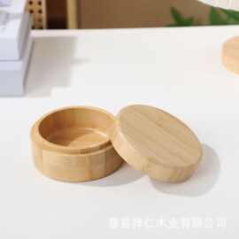 跨境厨房工具竹木调味罐调料盒竹制迷你盐盒收纳盒批发