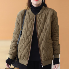 Women's 2025 autumn and winter new Korean style baseball uniform thin cotton jacket women's stand-alone cotton jacket