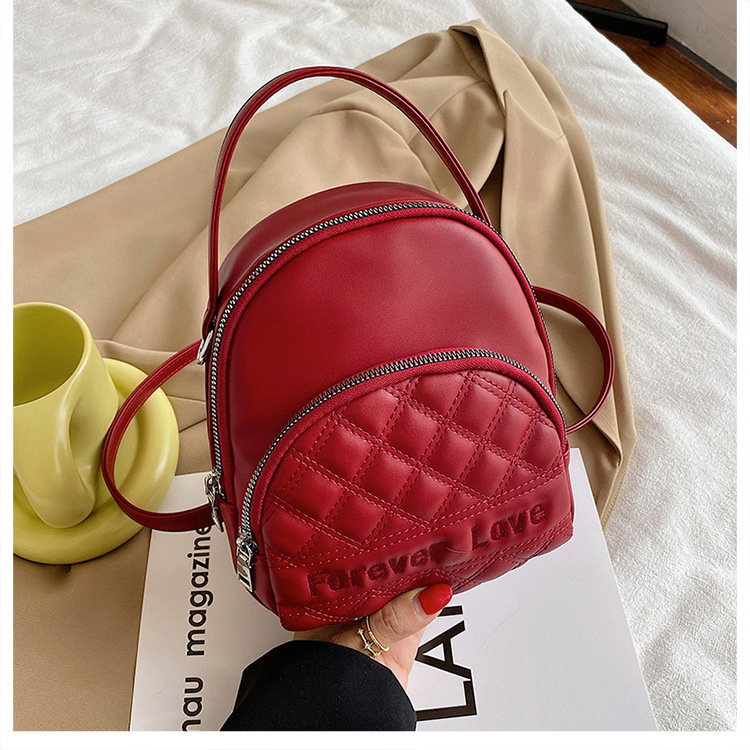 Rhombus Multifunctional Solid Color One-shoulder Portable Backpack Wholesale Nihaojewelry display picture 47