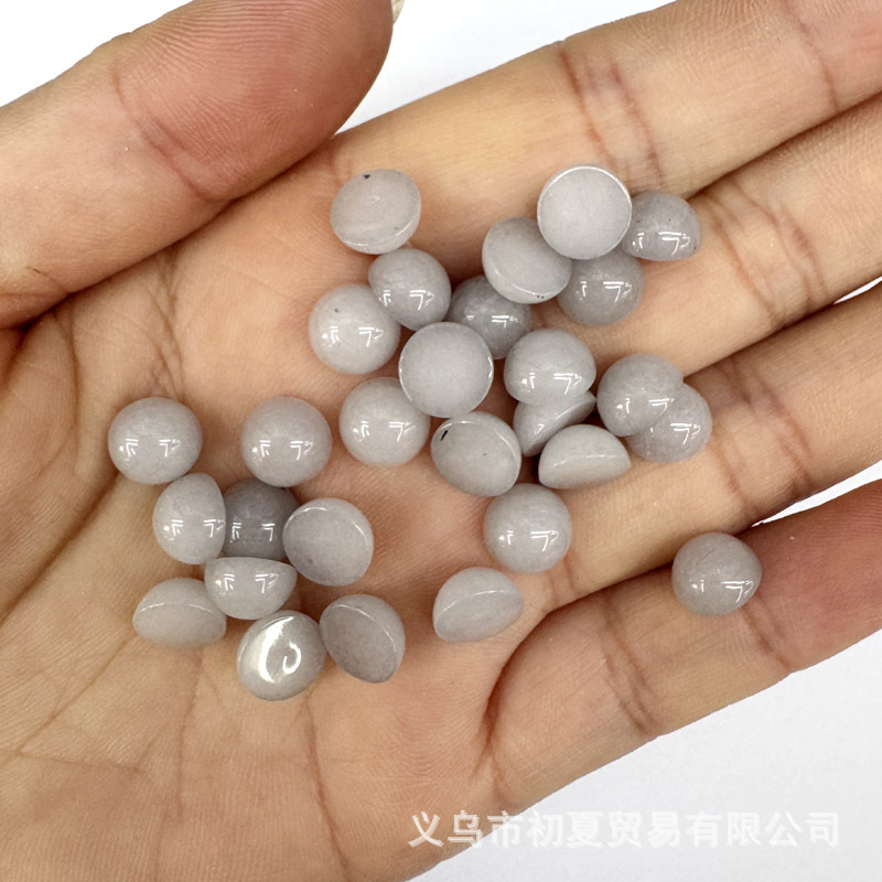 速売通爆金8mm天然石半円形戒面石パッチdiyビーズ部品卸売り