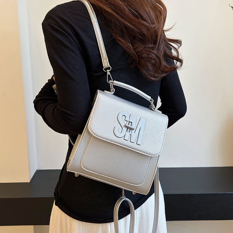 Small Square Bag Casual Shoulder Bag Multifunctional Backpack_voghion.com
