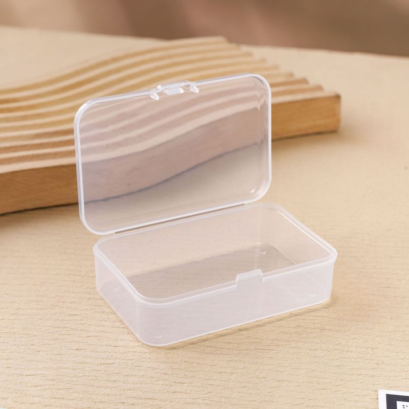 透明な長方形の8.5インチおもちゃ用プラスチックボックス、ヘアピン、アクセサリー、部品、小物、小さなカード、イヤホンの整理収納ボックス|undefined