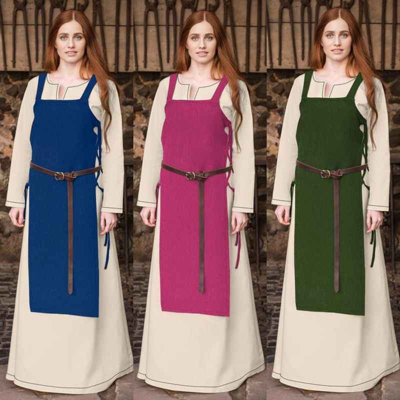2024 Cross-border Summer New Amazon European and American Women's Crewneck Sleeveless dress Multicolor Solid Color Long Apron