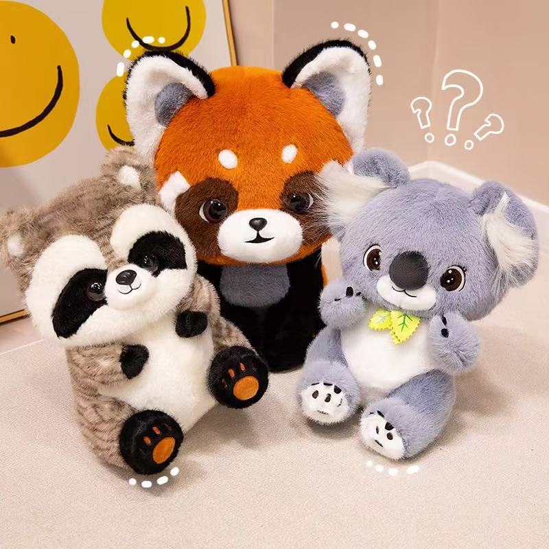 Red Panda Koala Raccoon Plush Toy Doll Cute Soothing Doll Children's Gift Wholesale Plush Toys