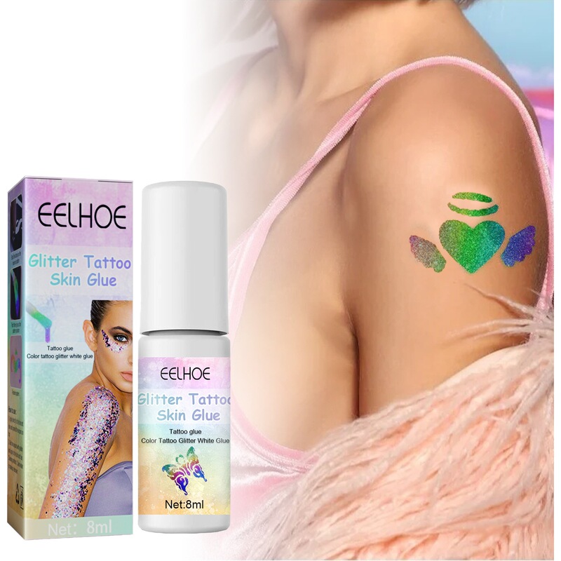 Eelhoe Glitter Tattoo Skin Glue Body Face Painting Eye Makeup Glitter Skin Glitter Tattoo Glue
