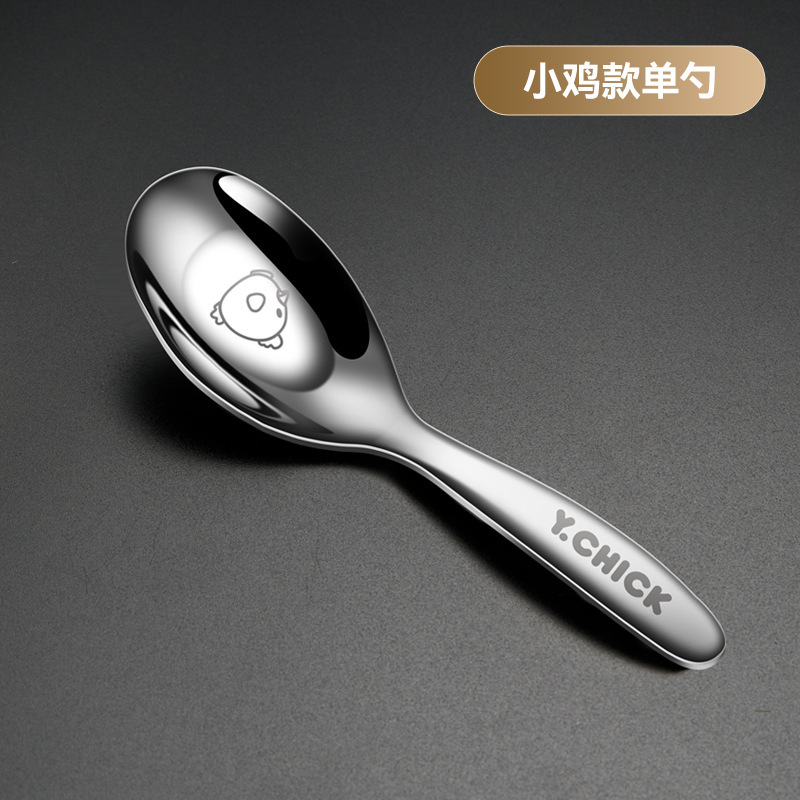 316 ステンレス鋼子供用食器ベビー食事スプーンフォーク給餌スプーンスプーンフォークスプーンセット|undefined