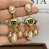 Earrings pearl drop-shaped, silver 925 sample