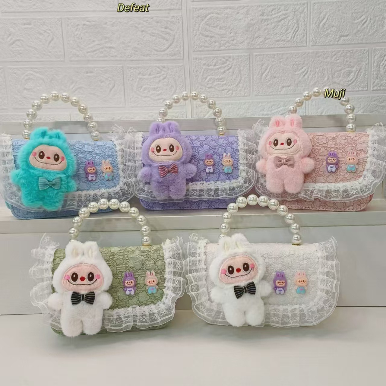 Muñecas de dibujos animados bolsos de mano de perlas bolsos de hombro bolsos de cadena bolsos de princesa bolsos pequeños bolsos de accesorios de dibujos animados para chicas
