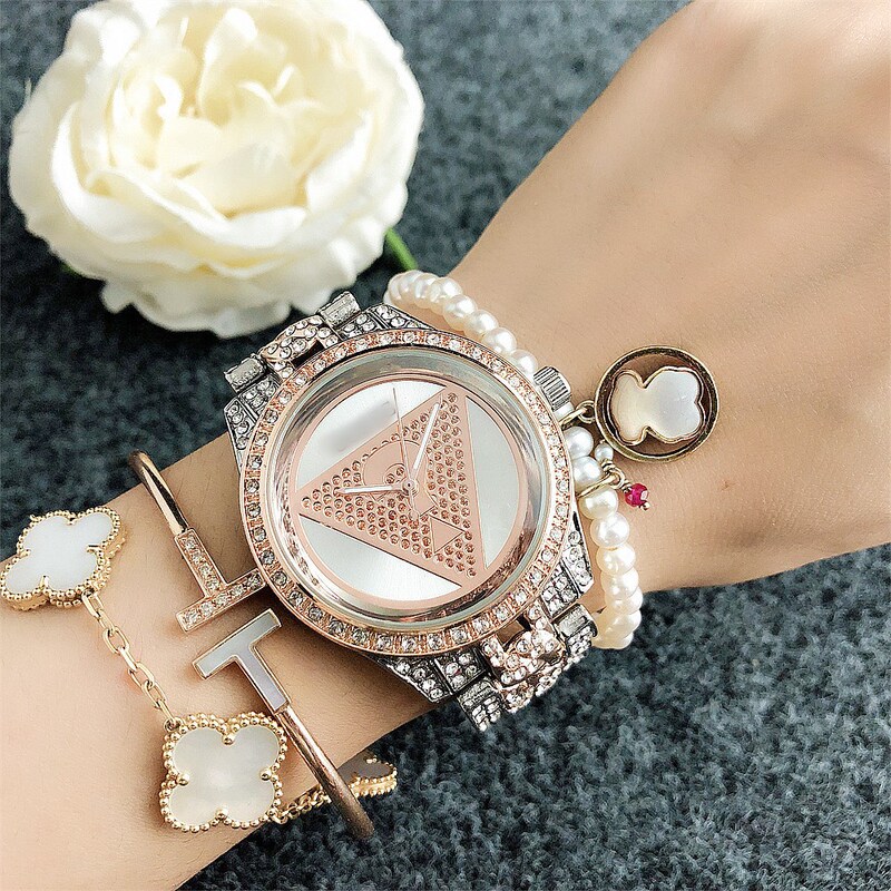 Mk Fashion Watch First-Hand Supply Women's Watch High-End Accessories 38mm Dial Ladies Diamond Retro Watch
