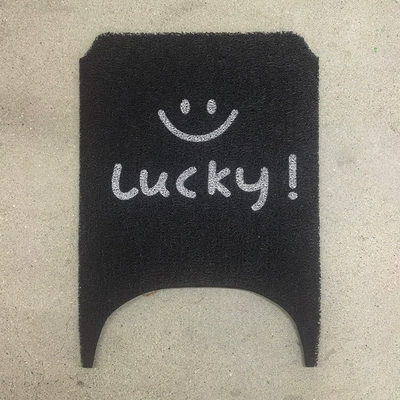 No.9 M1 85 electric scooter foot mat, No.9 M1 100 electric scooter PVC wire loop cartoon cute waterproof pedal mat (Electric vehicle foot mat) - smiley-face-no9-m1100m185