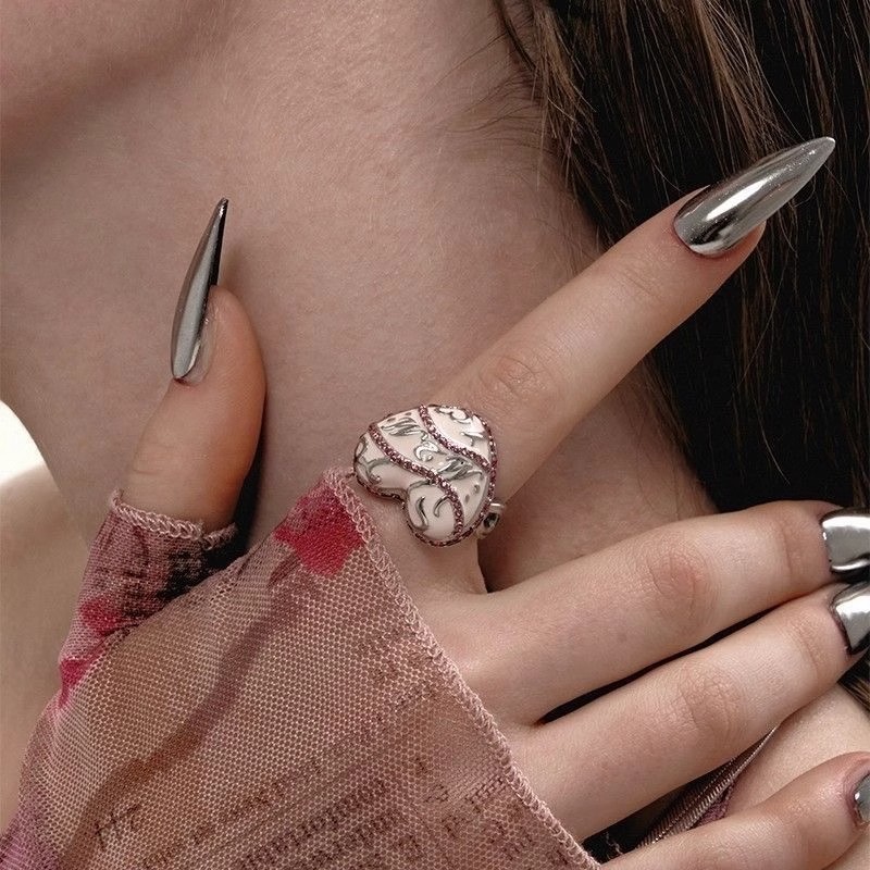 Einzigartiger Designerring Für Damen Elegantes Vintage Herz Schmuck_voghion.com