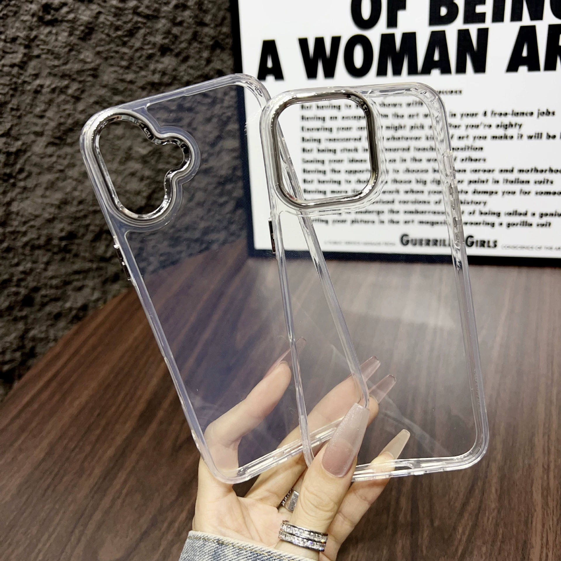 Подходит для Apple 16 Pro Max, клейкий чехол для телефона, Apple 15 DIY, защитный чехол с канавками, рамка для объектива с гальваническим покрытием