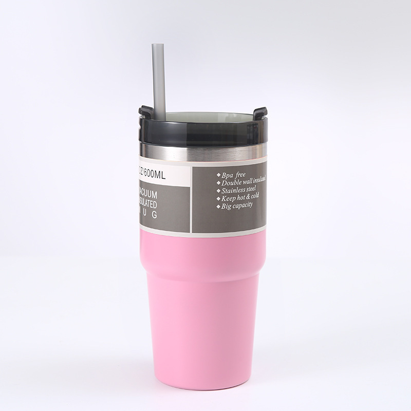 東南アジアアメリカンスタイル 20oz30oz カーカップポータブルシングルおよびダブルドリンク透明カバーアイスバ 304 ステンレス鋼魔法瓶カップ|undefined